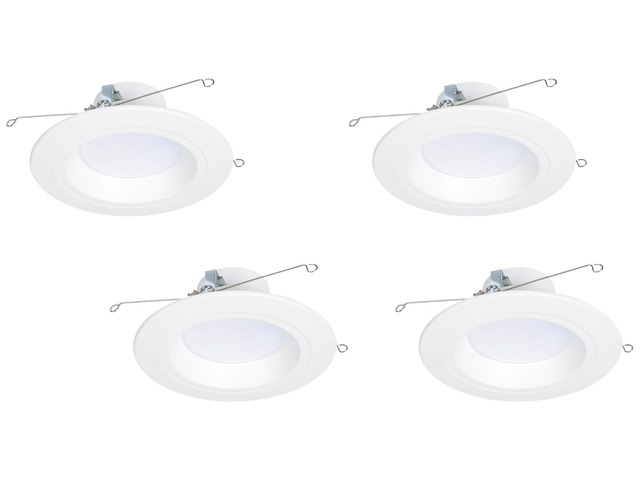RL 5/6 in LED Recessed Light Trim Selectable Color Temperature 2700K 3000K 3500K 4000K 5000K Dimmable Dim to Warm 600 Lumens Wet Location Indoor...