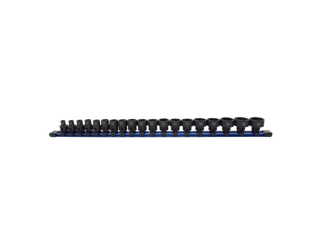 Astro Tools 78319 19pc 3/8' Drive 6-24mm Low Profile Nano Impact Socket Set - No Skips