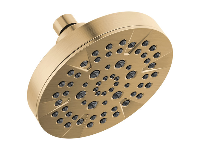 5-Setting Champagne Bronze Shower Head with High Pressure Spray, 6 Inch Round Shower Head, Showerheads, 1.75 GPM Flow Rate, Champagne Bronze 52535-CZ