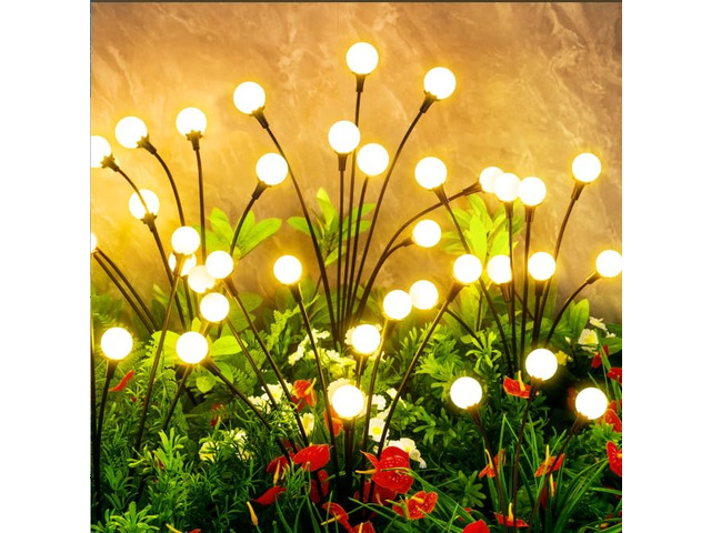 Solar Lights Outdoor Waterproof, 10 Packs 80LED, Solar Garden, Patio, Garden Decor, Patio Decor, Firefly Outdoor, Unique Gifts for Women, Gifts for...