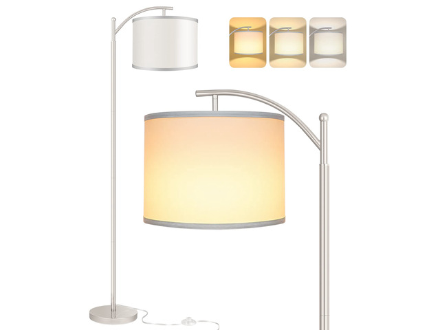 Floor Lamp for Living Room with 3 Color Temperatures LED Bulb, Standing Lamp Tall Industrial Floor Lamp Reading for Bedroom, Office (9W LED Bulb,...