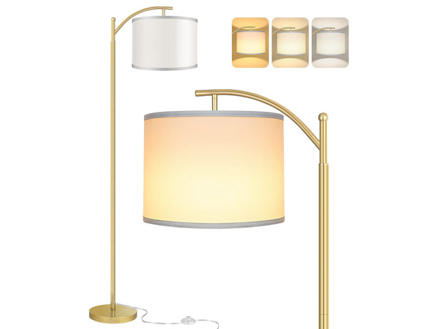 Floor Lamp for Living Room with 3 Color Temperatures LED Bulb, Standing Lamp Tall Industrial Floor Lamp Reading for Bedroom, Office (9W LED Bulb,...