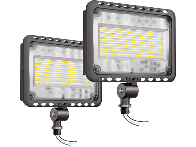 120W 16800LM LED Flood Lights Outdoor, 5000K, UL Listed, 2 Pack IP65 Waterproof Exterior Security Wall Lighting with 180°Knuckle, 120V Outside...