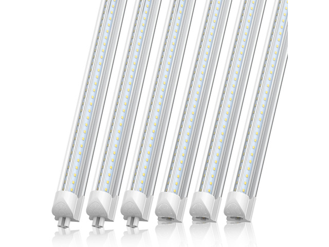 (6-Pack) 2FT LED Shop Light, 22W 3000K, V-Shaped T8 LED Tube Light 3300LM Ceiling and Utility Shop Lights, Linkable Under Counter Lights for...