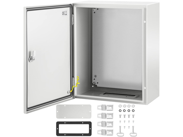 NEMA Steel Enclosure, 20 x 16 x 10'' NEMA 4X Steel Electrical Box, IP66 Waterproof & Dustproof, Outdoor/Indoor Electrical Junction Box, with...