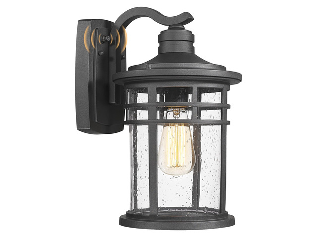 Dusk to Dawn Outdoor Porch Wall Light,Outside Wall Mounted Light Seeded Glass Exterior Waterproof Lantern 14.57inch Large Modern Wall Sconce...