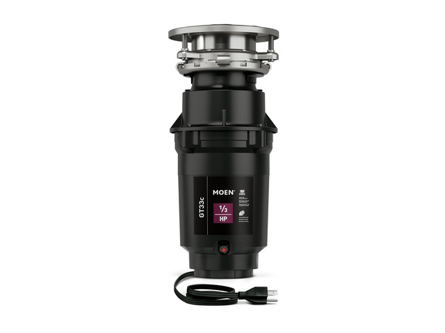 GT33C Lite Series 1/3 Horsepower Continous Feed Garbage Disposal featuring Fast Track Technology, Power Cord Included