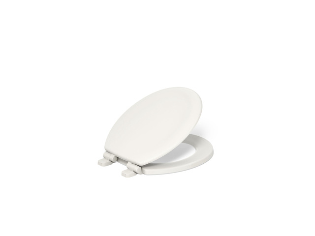 Stonewood Quiet-Close, Round Toilet Seat Soft Close, Durable Wood, Easy Installation, Universal Fit, Home Essentials, Biscuit Finish, K-20467-96