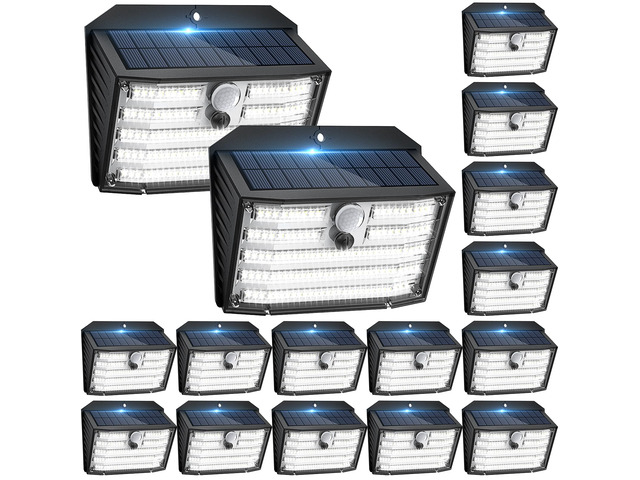 [16 Packs] Solar Motion Lights Outdoor, Ultra Bright Solar Fence Lights with Motion Sensor, IP65 Waterproof Security Light 3 Modes, 270Â° Lighting...