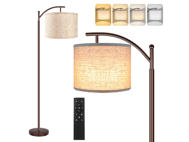 Floor Lamp for Living Room, 4 Color Temperature LED Floor Lamp with Remote Control & Foot Switch, LED Bulb Included, Modern Standing Lamp for...