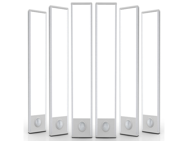 6 Pack Under Cabinet Lighting Wireless, 68 LED Rechargeable Battery Motion Sensor Light Indoor, Stick On Magnetic Closet Lights, Under Counter...
