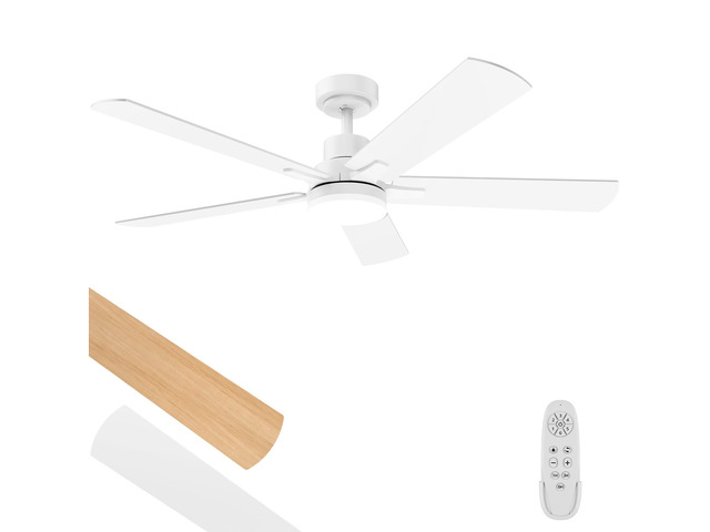 Ceiling Fan With Light 52-Inch, Remote Control Reversible DC Motors, 3CCT Dimmable Timer Noiseless, Nickel Ceiling Fan for Bedroom Living Room,...