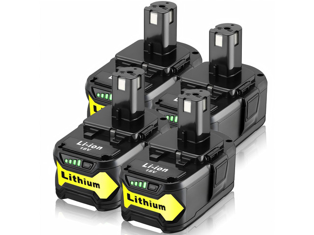 4 Packs Upgraded 6000mAh P108 Replacement for Ryobi 18V Battery, Compatible with Ryobi 18V ONE+ System Cordless Power Tools and Charger