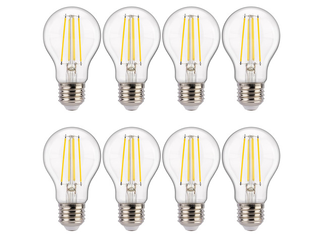 Dusk to Dawn Outdoor Sensor A19 LED Light Bulb, 5000K Daylight,8W (100W Eqv.), 1400LM, Vintage Filament E26 Base,Auto On/Off Photocell Automatic...