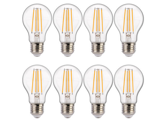 Dusk to Dawn Outdoor Sensor A19 LED Edison Bulbs,8W (100W Eqv.), 1400LM,Vintage Filament E26 Base, Auto On/Off Photocell Automatic for...
