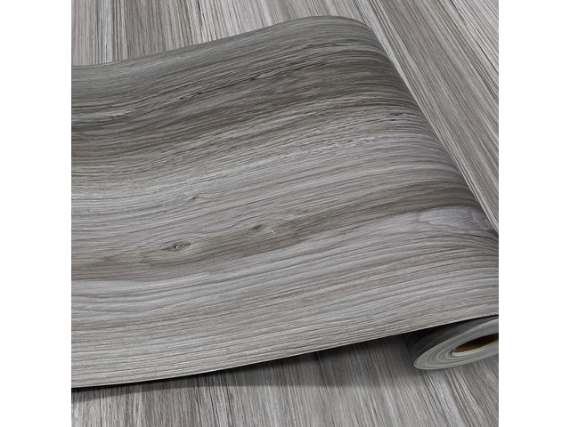 Woodgrain Vinyl Floor Roll, 11.8' x 590', QuickApply Peel & Stick Cover 49 Sq. ft, Soft woodlook finish, Long rolls reduce seams, Work on many...