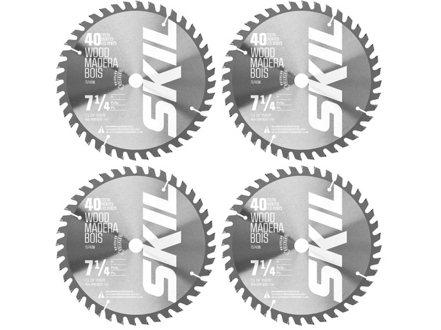 75740W 7-1/4-Inch 40-Tooth Carbide Tipped Circular Saw Blade for Circular Saw 5280-01/5180-01/5080-01 (Pack of 4)