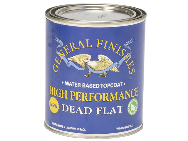 High Performance Water Based Topcoat, 1 Quart, Dead Flat