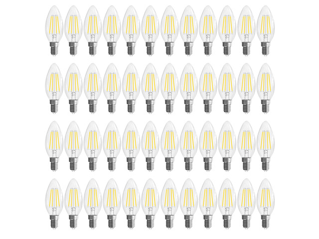 E12 LED Bulb, Chandelier Light Bulbs, Candle Bulb, 5000K Daylight 48 Pack, 5000K Daylight Candelabra Light Bulbs, Non-Dimmable LED E12 B10 Bulb, 40...