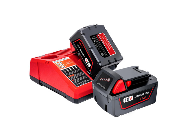 2 Pack Replace for Milwaukee M18 Battery 5.0ah and Charger Combo,Compatible with Milwaukee M18 Cordless Power Tools 18V Lithium Battery 48-11-1850...
