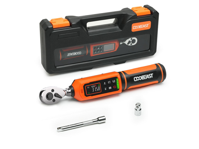 3/8 Drive Digital Torque Wrench,Preset Value(0.66-44.29 Ft-lbs./0.9-60Nm) Buzzer and LED Alert,Â±2% High Accuracy,72-Tooth, Quick...