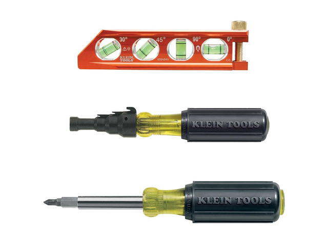 80073 Reaming Driver Kit with Conduit Reamer, Conduit-Fitting and Reaming Screwdriver and Magnetic Level, 3-Piece