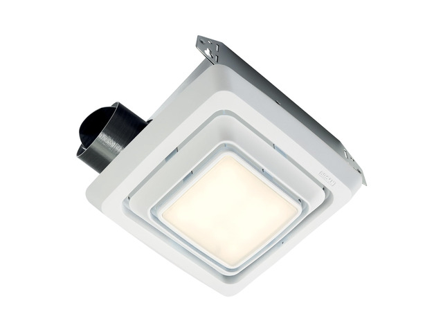Bathroom Exhaust Fan, 50 CFM with LED Light, Louvered Grille, Energy Star Fan, 2.0 Sones