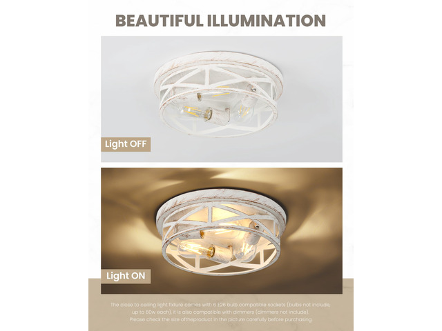 13 inch White and Gold Flush Mount Ceiling Light Fixtures,3-Light Modern Hallway Light Fixtures Ceiling, White and Gold Light Fixture Ceiling Mount...