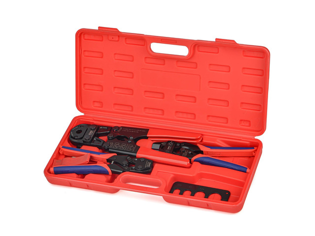 PEX Crimping Tool Set for Copper Crimp Ring and PEX Cinch Clamp, Crimping and Removing PEX Crimp Fittings 1/2'', 3/4'', 1'', 7 Pieces