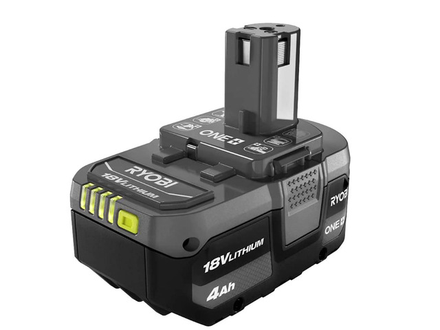 ONE+ 18V Lithium-Ion 4.0 Ah Rechargeable Battery, ABS Plastic, Up to 3X Runtime vs 1.5Ah, LED Fuel Gauge, Black, PBP005