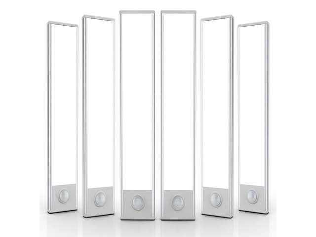 6 Pack Under Cabinet Lighting Wireless, 58 LED Rechargeable Battery Motion Sensor Light Indoor, Stick On Magnetic Closet Lights, Under Counter...