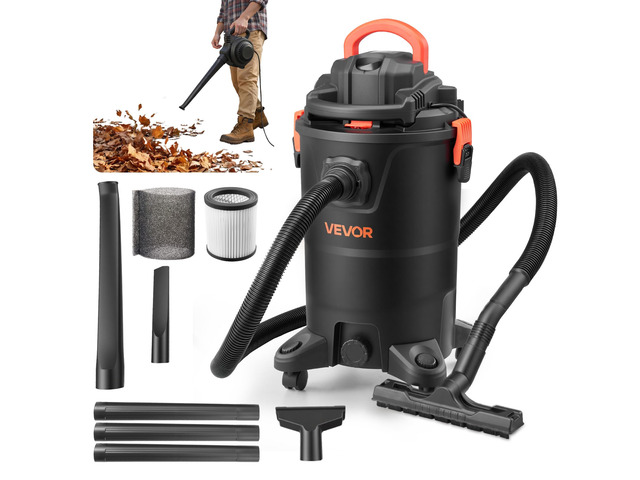 3-in-1 Shop Vac, 8 Gallon Wet Dry Shop Vacuum, 4.5 Peak HP Portable Vacuum Cleaner with Blower, Dual-Filter, 950W Input Power, 1.25in x 7ft Hose,...