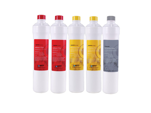 RO Pure Plus Annual VOC Filter Kit 5-Pack Push Button 2 Sediment Filters 2 Carbon Pre-Filters 1-Micron VOC Filter Removes Herbicides Pesticides...