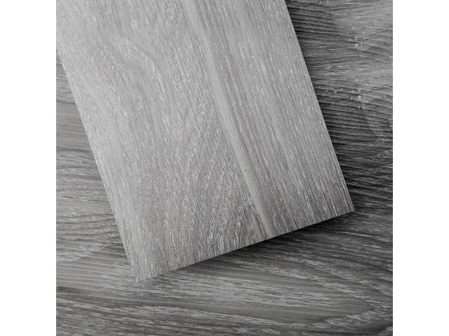 36-Pack Wood Texture Peel and Stick Vinyl Flooring Tiles, Light Grey 18 & 54 sq. ft Options, Rigid Surface Hard Core, Waterproof, Self-Adhesive,...