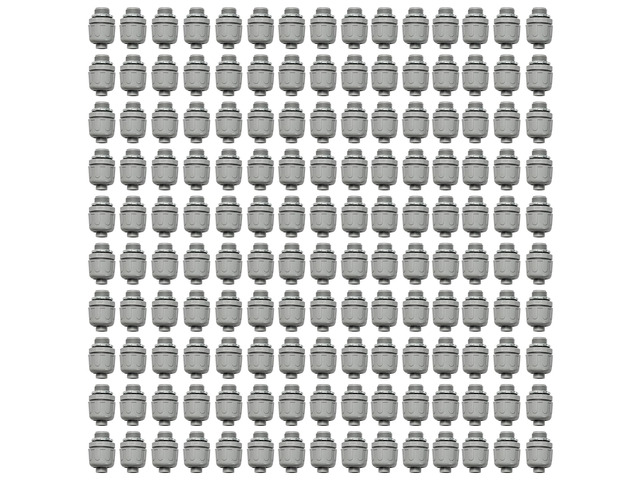 Conduit Connectors, 1/2 Inch, Straight, Grey, 150-Pack Liquid Tight Connector, NPT, Non-Metallic, for PVC Electrical Flexible Conduit Fittings, 180...
