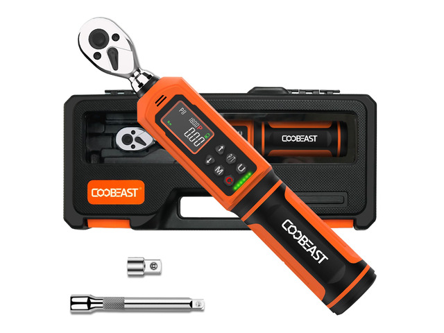 1/4 Drive Digital Torque Wrench,Preset Value(0.33-22.1 Ft. lbs./0.45-30Nm) Buzzer and LED Alert,±2% High Accuracy,72-Tooth, Quick...