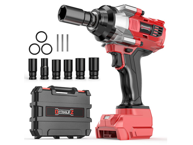 Cordless Impact Wrench 1/2 inch Compatible with Milwaukee 18V Battery, 1000 FT-LBS(1360N. m) Electric Impact Gun, High Torque Power Impact Driver...