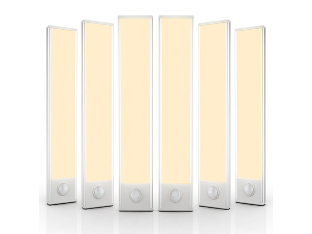 12 inch Under Cabinet Lighting, 6 Pack Motion Sensor Light Indoor Rechargeable Magnetic Closet Lights Battery Operated, Under Counter Lights for...