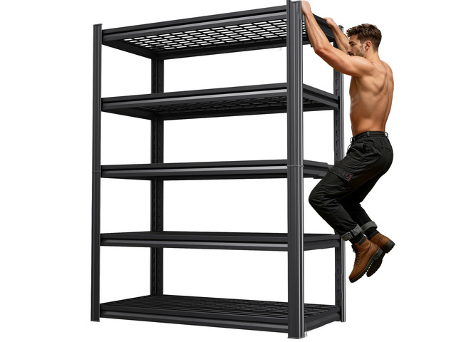 71''H Storage Shelves, Garage Shelving,Adjustable Heavy Duty Shelving Unit,5T Tall Garage ShelvesMetal Standing Shelf Units,Utility Rack For...