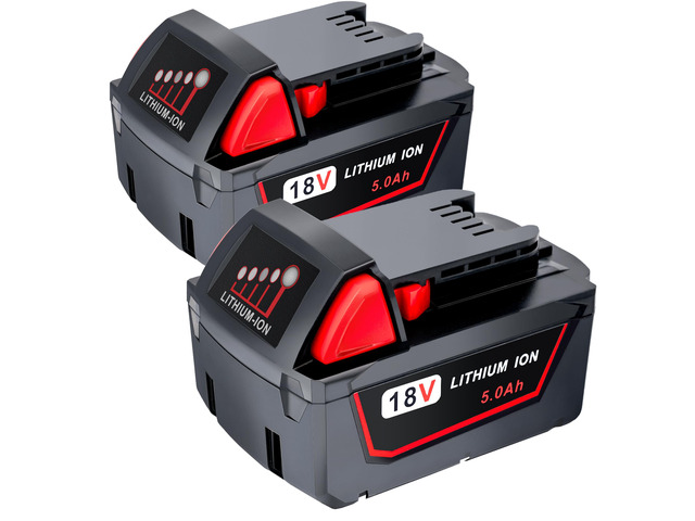 5.0Ah Replacement Battery for Milwaukee 18V Battery Compatible with Milwaukee M18 Battery 48-11-1850 48-11-1852 48-11-1820 48-11-1828 48-11-1830...