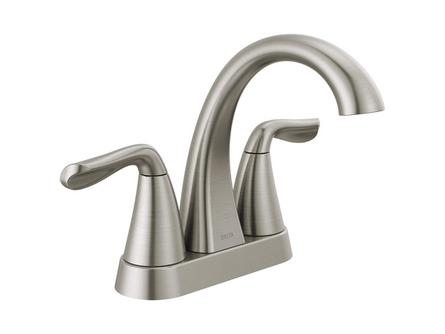 Arvo Centerset Bathroom Faucet, Brushed Nickel 2-Handle Bathroom Faucet, Bathroom Sink Faucet, Brushed Nickel 3-Hole Bathroom Faucet, Spotshield...