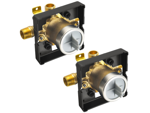 Shower Valve for Delta R10000-UNWS, 4 Port 1/2 Inch Connection 2-Pack, R10000 Valve Kit Compatible with Delta MultiChoice 13 14 17 17T Shower and...