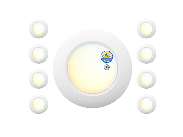 6 Inch LED Low Profile Disk Light with Dusk to Dawn Sensor, 120VAC, 15W, 5CCT Color Changing, 1000LM, Non-Dimmable, ETL, Shower Rated Screw in...