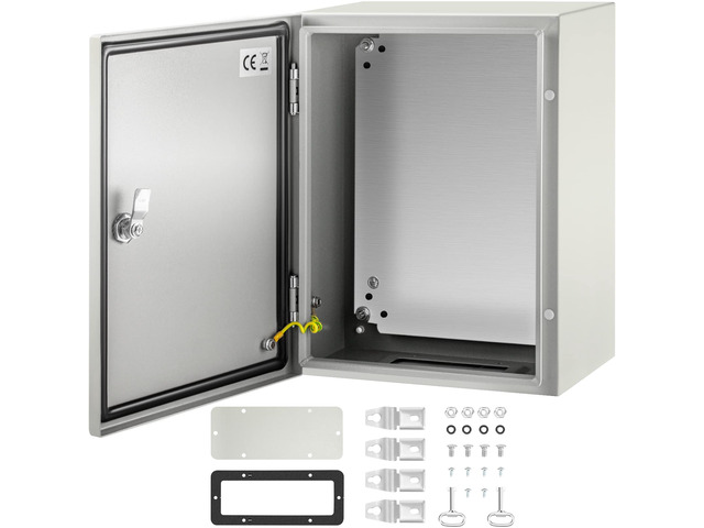 NEMA Steel Enclosure, 16 x 12 x 8'' NEMA 4X Steel Electrical Box, IP66 Waterproof & Dustproof, Outdoor/Indoor Electrical Junction Box, with...