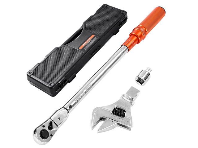 Adjustable Torque Wrench 1/2 Inch Drive, 20-160Ft. lb/27.1-216.8Nm, 38MM Open End, 3/8 Inch Drive Torque Wrench with Interchangeable Jaw & Ratchet...