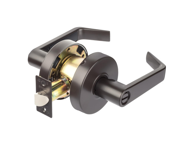 Augusta Privacy Lever Set, ADA, Grade 2, Oil Rubbed Bronze ADA Compliant Privacy Door Lever Lockset For Bathroom Use, Grade 2 Heavy Duty...