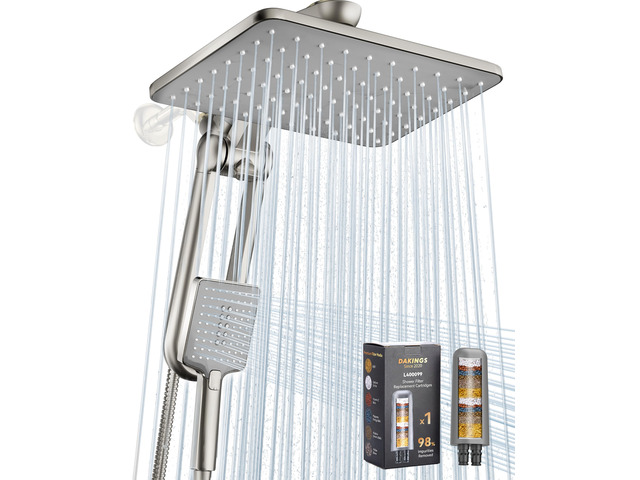 Dual Filtered Rainfall Handheld Showerhead Spray Combo with 7 Modes 2026 Upgraded Shower Head Combo, Dual Filtration For Skin & Hair Care,...