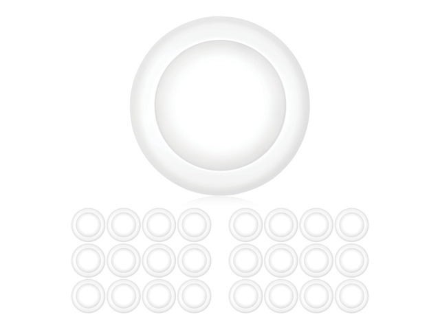 (24 Pack) 5/6 Inch Dimmable LED Disk Light Surface Flush Mount 15W, UL Listed, Recessed Retrofit Ceiling Disc Lights, Energy Star, Installs into...