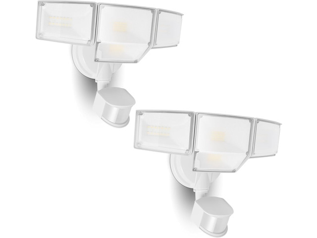 80W 9000LM LED Security Lights Motion Sensor Outdoor Lights, 4 Head LED Flood Lights Outdoor 5000K Daylight, IP65 Waterproof, Motion Detected...