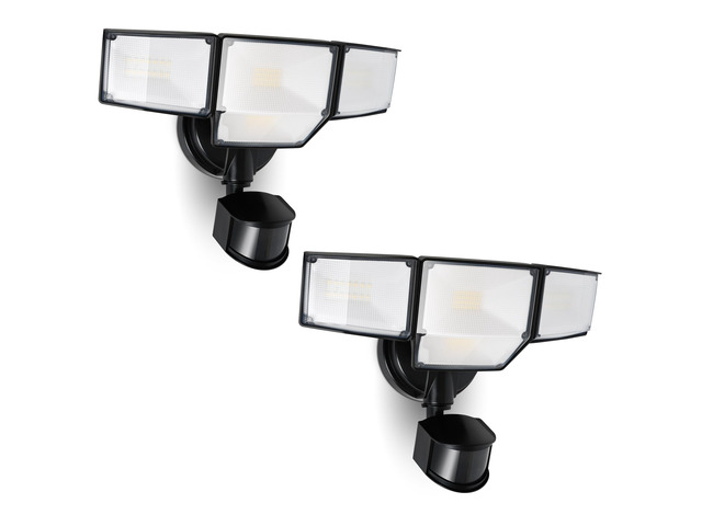 80W 9000LM LED Security Lights Motion Sensor Outdoor Lights, 4 Head LED Flood Lights Outdoor 5000K Daylight, IP65 Waterproof, Motion Detected...